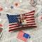 4th of July Patriotic Stars Eagle Wreath Throw Pillow Cover, 18 x 18 Inch Memorial Day Independence Day Stripes America Flag Decor Cushion Case for Sofa Couch Set of 2